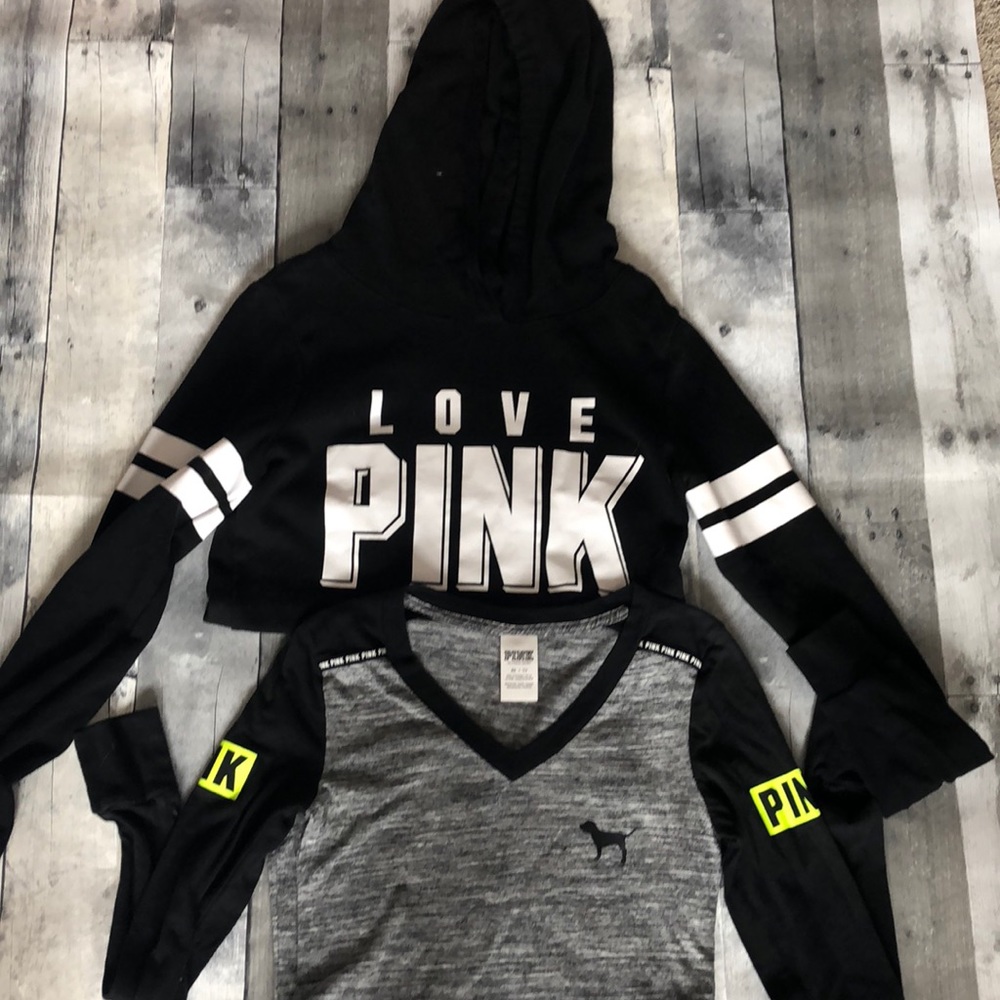 PINK long sleeve and hoodie